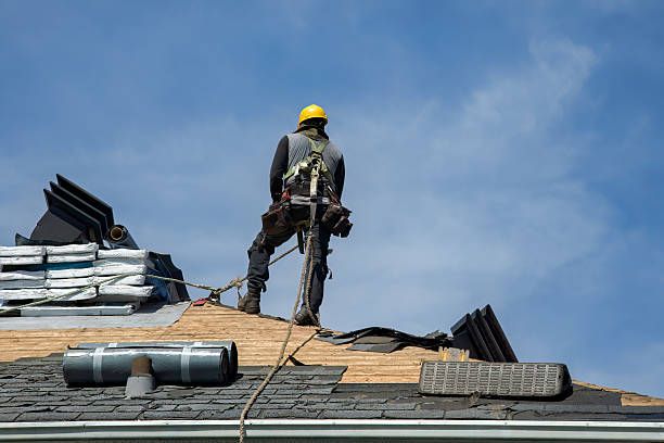 Professional Gutter Installation technician working in West End, NC